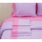 Single Fitted Bed Sheets Set 100x200+25 Viopros Supreme Lilac/Fuchsia 100% Cotton Poplin 170TC