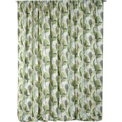 Curtain With Tress 280x270 Anna Riska Fabrics & Curtains Collection Aquarella Green Cotton
