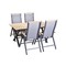 Set Garden 5pcs *Table 160x92x72 + 4 Armchair* Mediterraneo
