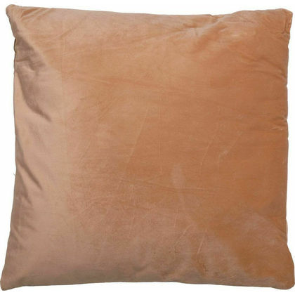 Decorative Velour Pillow 45x45 Viopros 230 Beige 100% Polyester