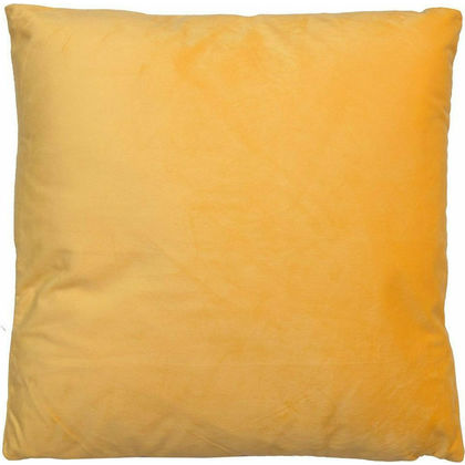Decorative Velour Pillow 45x45 Viopros 230 Yellow 100% Polyester