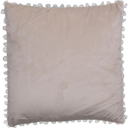 Decorative Velour Pillow 45x45 Viopros 330 Ecru 100% Polyester