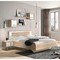 Curtys double bed 172x204cm ( for mattress 160x200cm ) Sonoma/White glossy lacquered