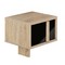 Curtys suspended bedside cabinet 36x42x42cm Sonoma Oak / Black high gloss lacquer