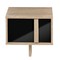 Curtys suspended bedside cabinet 36x42x42cm Sonoma Oak / Black high gloss lacquer