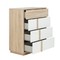 Curtys chest of 4 drawers 89x45x104cm Sonoma Oak / White high gloss lacquer