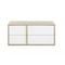 Curtys Τv stand with drawers 119x45x53cm Sonoma Oak/ White high gloss lacquer