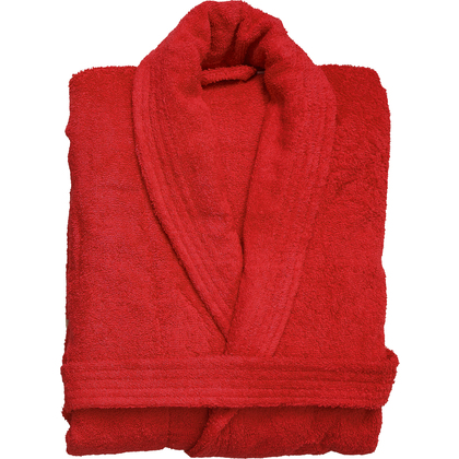 Bathrobe No XLarge Viopros Classic Red 100% Cotton 