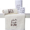 Towels Set 2pcs (30x50,50x100) Viopros 34 White 100% Cotton 