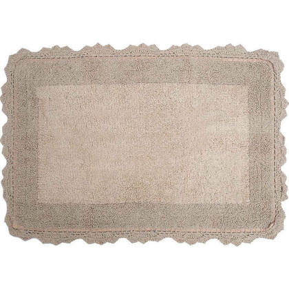 Carpet 50x80 Anna Riska Cotton Bathmat Collection Lace Linen Cotton