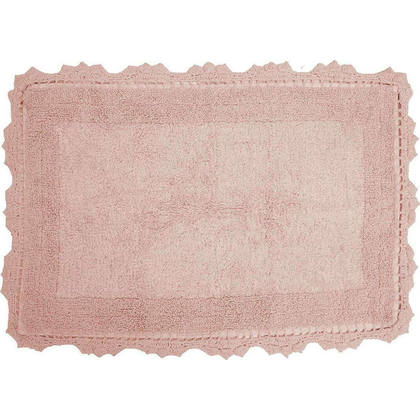 Carpet 50x80 Anna Riska Cotton Bathmat Collection Lace Blush Pink​ Cotton