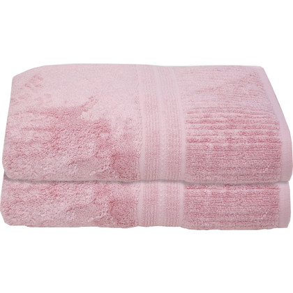 Towel Set 3 Pieces Anna Riska Modal 2 Blush Pink​ Cotton