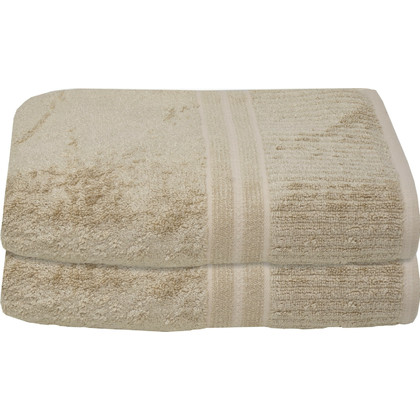 Towel Set 3 Pieces Anna Riska Modal 1 Beige Cotton
