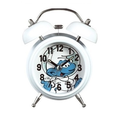 Kid's Alarm Clock D.8cm Smurf White BE27315