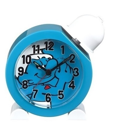 Kid's Alarm Clock D.8cm Smurf Song Blue BE27328