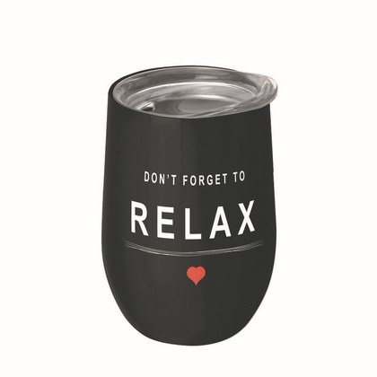 Travel Mug 6x8x13cm/ 420ml Bioloco Office Dont Forget to Relax BEO114