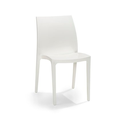 Kαρέκλα Eξωτερικού Xώρου Στοιβαζόμενη Πολυπροπυλενίου 46x55x84cm Sento - Catering Λευκό