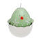 Διακοσμητικό Πασχαλινό Κερί Αυγό με Πουλί Πράσινο 7x4cm SK 24900G