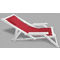 Σεζλόνγκ Με Μπράτσα 5248G Ξύλινη Λευκό Αντικέ / Κόκκινο 148x60x90cm