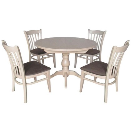 Σετ Τραπεζαρίας 5τμχ. Ξύλο Οξιάς BLIUMI Natalie 1027 IN + Amelia 1020 IN (τραπέζι επεκτεινόμενο 100x75+30 και 4 καρέκλες) σε χρώμα NATURE