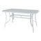 Τραπέζι Μέταλλο Βαφή Άσπρο, Γυαλί 120x70x71cm ZWW Rio Ε2503,2