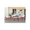 Σετ Σαλόνι Κήπου 4τμχ Resin Luxor Lounge(Καναπές Διθέσιος 118.5x67x76 + 2 Πολυθρόνες 67x68x76 +Τραπεζάκι 50x80x45) Χρώμα Λευκό-Κόκκινο