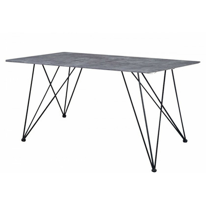Τραπέζι Μέταλλο-Ξύλο 120x80x75 KRYSTAL Cement Effect