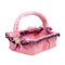 Decorative Fabric Pink Basket 20x14x18cm CHR921/P