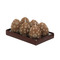 6pcs. Candles Brown Egg with Flowers 15x10x6cm ZG 59/3840