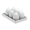 6pcs. Candle White Egg 16x11x6cm ZG 61/3030