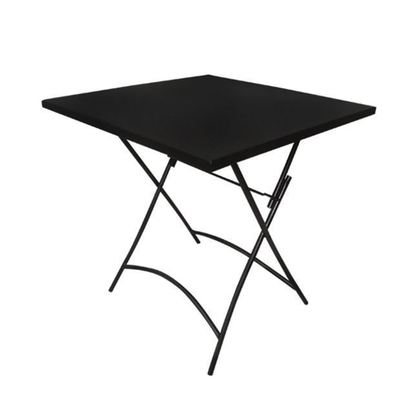 Τραπέζι Πτυσσόμενο Μέταλλο Βαφή Μαύρο 70x70x71 ZWW PARK Ε5177