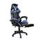 Πολυθρόνα Γραφείου Gaming Relax με Υποπόδιο, Pu Μαύρο - Μπλε 63x70x117/127cm ZWW BF7860 ΕΟ581,2