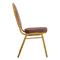 HILTON Καρέκλα Μέταλλο Βαφή Gold, Ύφασμα Καφέ 44x55x93 ZWW ΕΜ513,9
