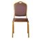 HILTON Καρέκλα Μέταλλο Βαφή Gold, Ύφασμα Καφέ 44x55x93 ZWW ΕΜ513,9