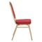 HILTON Καρέκλα Μέταλλο Βαφή Light Gold, Ύφασμα Κόκκινο 44x55x93 ZWW ΕΜ513,5