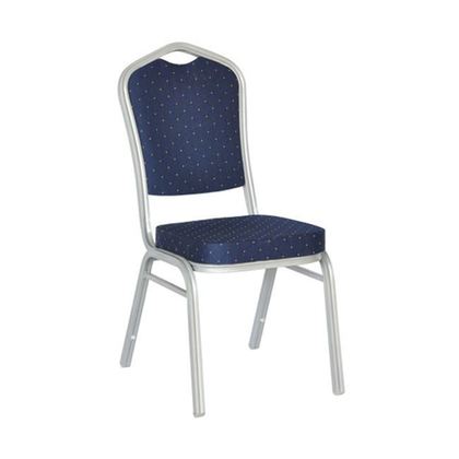 HILTON Καρέκλα Μέταλλο Βαφή Silver, Ύφασμα Μπλε 44x55x93 ZWW ΕΜ513,3