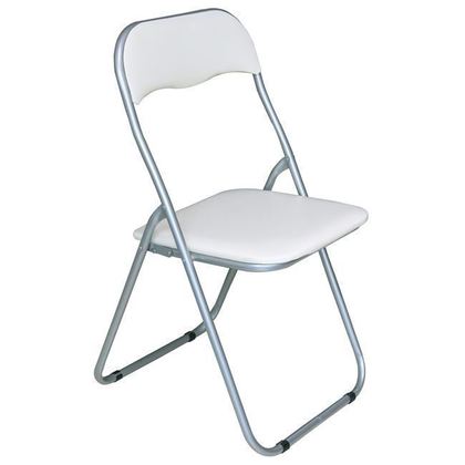Σετ 6τμχ. Καρέκλα ΠτυσσόμενηΒαφή Γκρι, Pvc Άσπρο  43x46x80 ZWW LINDA Ε557,4