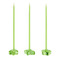 Set of 12 Green Candles and 3 Candle Holders 26x14x3cm SKH625359G