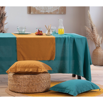 Tablecloth 140x180 NEF-NEF Minimal/Aqua 100% Cotton