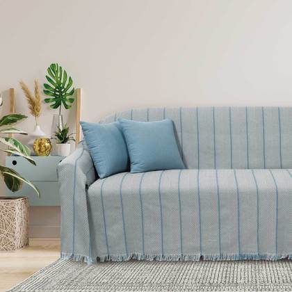 Three Seater Sofa Throw Das Home 180x300cm Throws Line 0230 Cotton