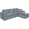 Γωνιακός Καναπές Κρεβάτι με Αναστρέψιμη Γωνία & Αποθηκευτικό Χώρο Γκρι  250x180εκ. Noel 1049 IN