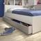 Erwan κρεβάτι μονό 120x221εκ. ( για στρώμα 90x200εκ. ) Moon Grey/White με αποθηκευτικό συρτάρι & ανατομικό πλαίσιο