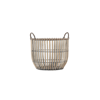 Decorative Basket 32x24 NEF-NEF Lunar/Natural 80% Chaste Tree 20% Metal