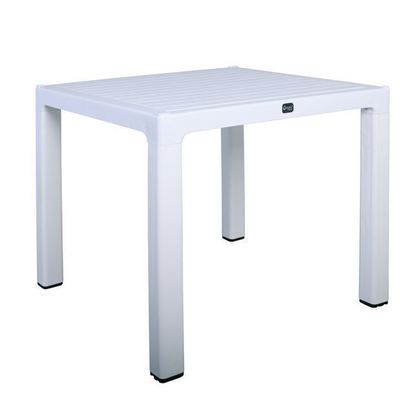 Τραπέζι Τραπεζαρίας Κήπου - Βεράντας, PP Άσπρο 90x90x73cm ZWW Tebo Ε305,2