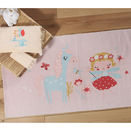 Kid's Carpet 70x140 NEF-NEF Magic World/Pink 100% Cotton