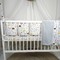 Baby's Crib Bumper 1pc 48x25 Ninna Nanna Best Little Friends 100% Cotton