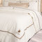Double Bed Sheets Set 4pcs 240x270 Greenwich Polo Club Premium-Bedroom Collection 2128 Ivory 100% Cotton-Satin 210TC