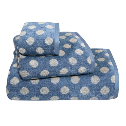 Towels Set 3pcs 30x50/50x90/70x140 Greenwich Polo Club Essential-Towel Collection 2674 Blue-Beige Jacquard 100% Cotton