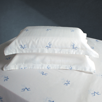 Pillow cases 50x70cm 19V69 Collection Centro White 100% Sateen Cotton 220 TC / White