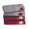 Towels Set 4pcs 30x50 Greenwich Polo Club Essential-Towel Collection 2670 Grey-Bordeaux 100% Cotton